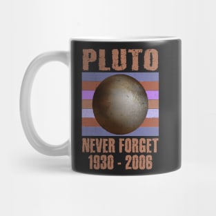 Pluto Never Forget Dwarf Planet Astronomy Mug